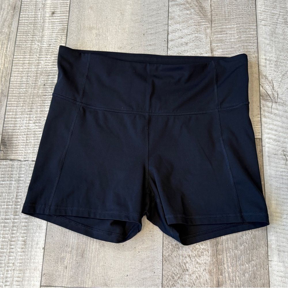 All in Motion Womens Black High Rise Athletic Biker Shorts XL Recycled Polyester